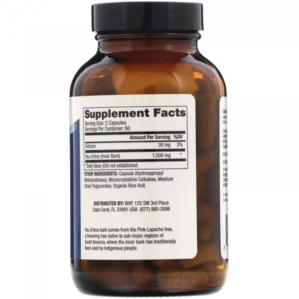 Dr. Mercola Pau D'Arco 1000 mg ��� �'���� (���� ���������� ������) 1000 ��