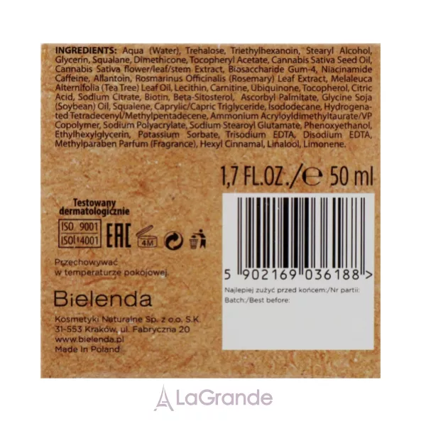 Bielenda CBD Cannabidiol Moisturizing & Detoxifying Cream ���� ��� ���� ��� ������ � ��������������� ����