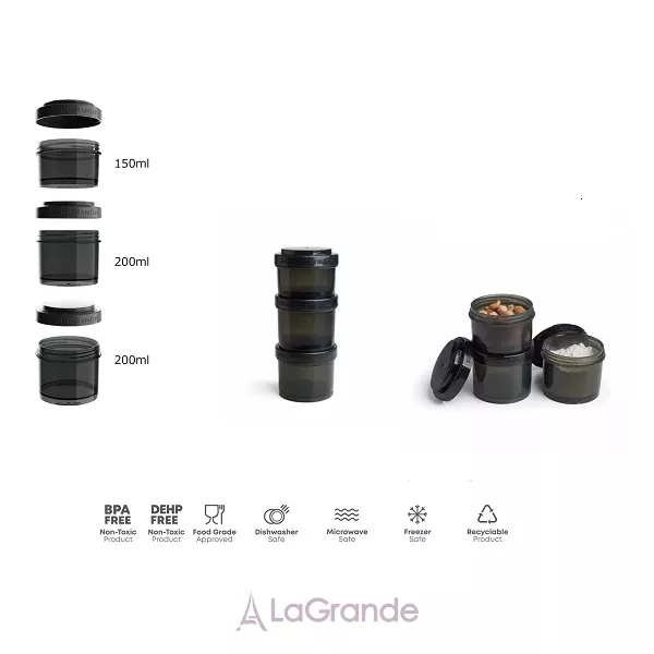 SmartShake Revive Storage Black 3 pack ���������� ��� �������� �������/������ 3 ��