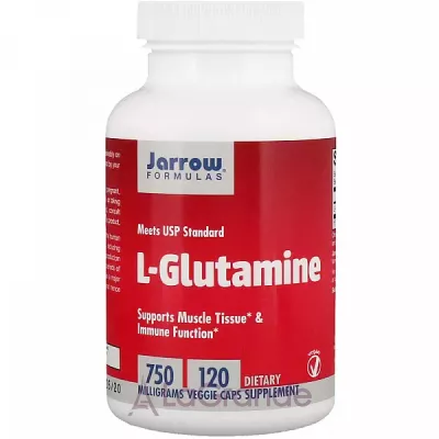 Jarrow Formulas, L-Glutamine, 750 mg, 120 Veggie Caps  (L-Glutamine) 750  120 