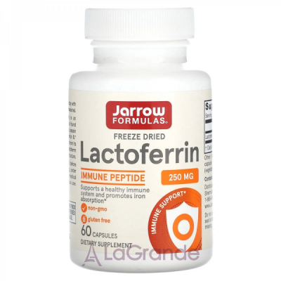 Jarrow Formulas, Lactoferrin, 250 mg, 60 Capsules  (Lactoferrin) 250  60 