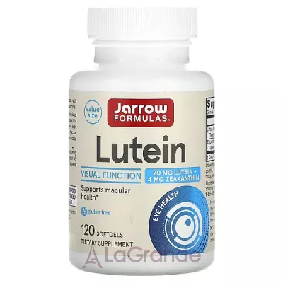 Jarrow Formulas, Lutein, 20 mg, 30/60/120 Softgels  (Lutein) 20 , 30/60/ 120 