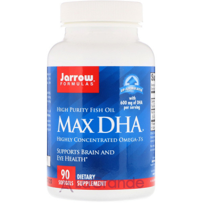 Jarrow Formulas, Max DHA, 90 Softgels   (Max DHA) 484/300  90 