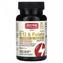 Jarrow Formulas Methyl B-12 & Methyl Folate 1000 mcg / 400 mcg, Lemon Flavor ������� B12 ����������� �������� �� ������ ������