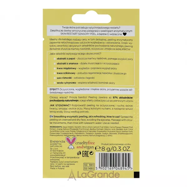 Bielenda Skin Restart Sensory Smoothing Enzyme Peeling �������������� �������� ������ ��� ����