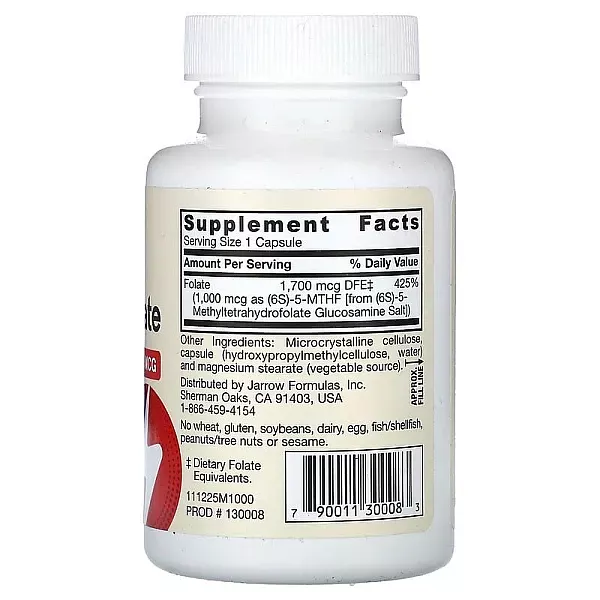 Jarrow Formulas Methyl Folate 1000 mcg ����� ��볺�� ������� (Methyl Folate) ��� ������� (������'� ����� �� ����������� �������� �����)