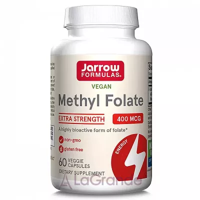 Jarrow Formulas, Methyl Folate, 400 mcg, 60 Capsules  (Methyl folate) 400  60 