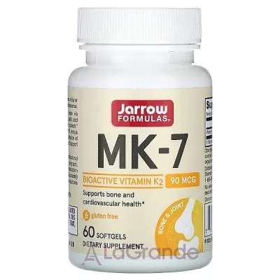 Jarrow Formulas, MK-7, Vitamin K2 as MK-7, 90 mcg, 60/120 Softgels  2 (-7 Vitamin K2) 90  60/120 