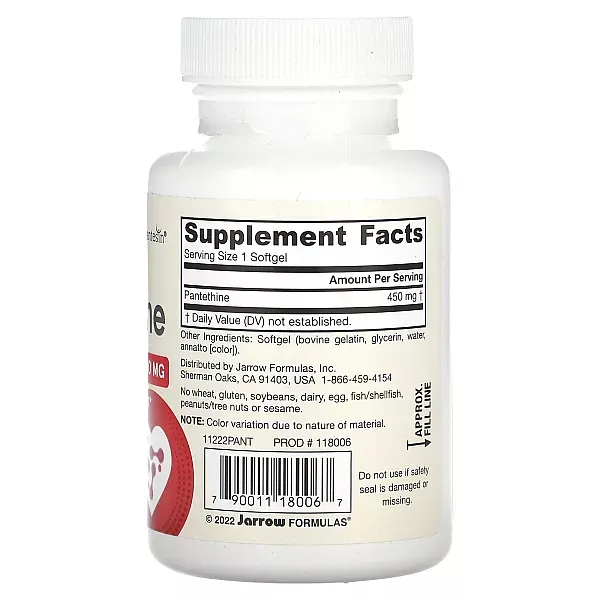 Jarrow Formulas Pantethine 450 mg �������� (Pantethine) ��� �������-������� �������