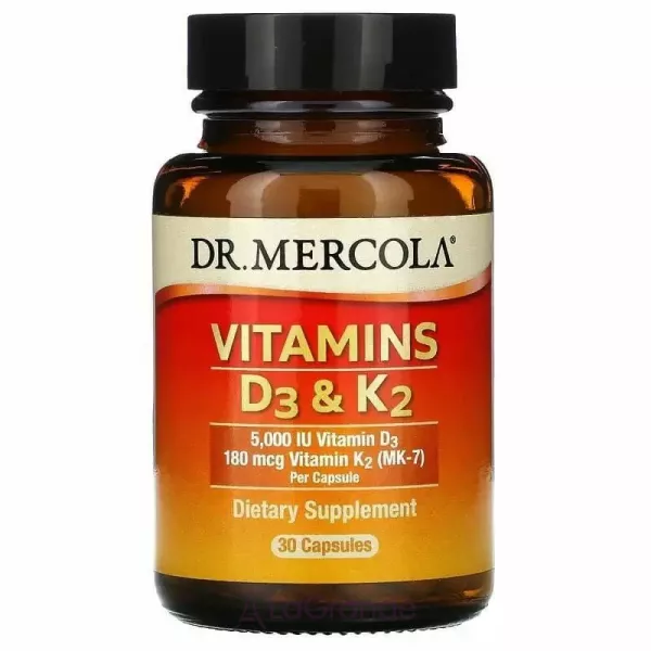 Dr. Mercola Vitamins D3 & K2 ³����� D3 � K2 5000 ��