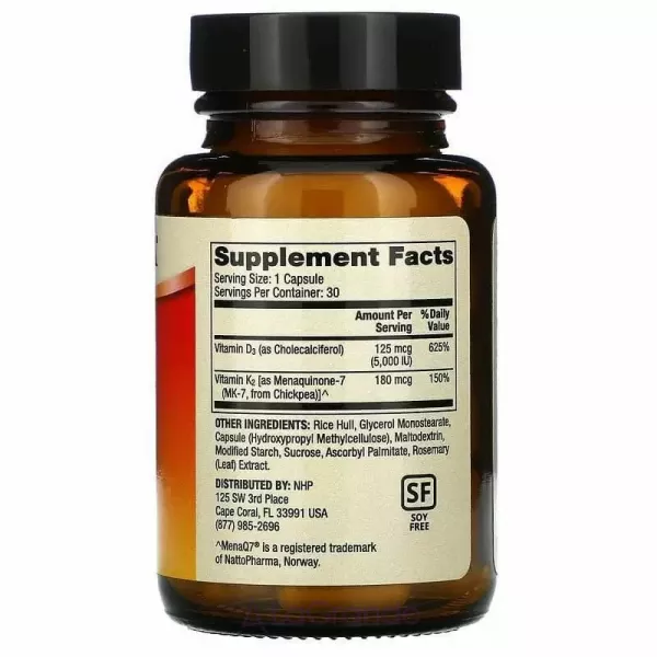 Dr. Mercola Vitamins D3 & K2 ³����� D3 � K2 5000 ��