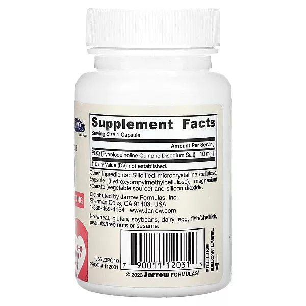 Jarrow Formulas PQQ (Pyrroloquinoline Quinone) 10 mg ϳ���������������� (PQQ) ��� �������� ������'� ������ ���������