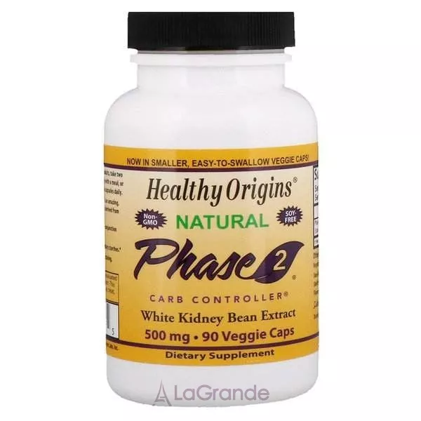 Healthy Origins Phase 2 Carb Controller White Kidney Bean Extract 500 mg �������� ��� ��������� 