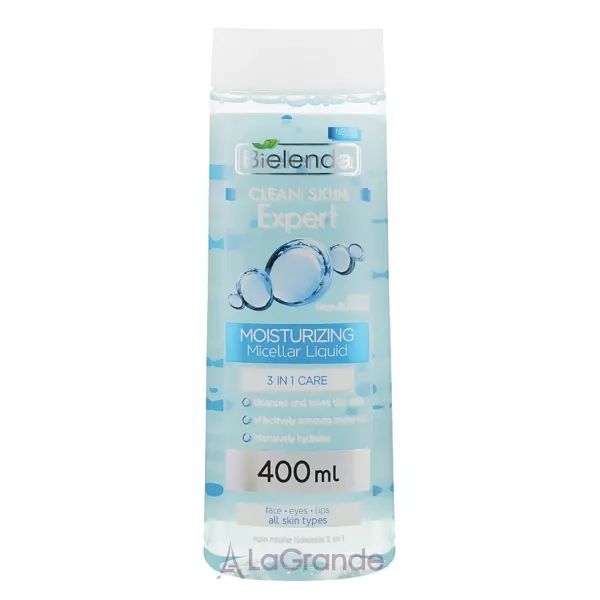 Bielenda Clear Skin Expert 3 in 1 Moisturizing Micellar Liquid ����������� ����������� �������� 3�1 ��� �������� � ������ �������