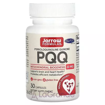 Jarrow Formulas, PQQ (Pyrroloquinoline Quinone), 20 mg, 30/60 Capsules ϳ (PQQ) 20  30/60 