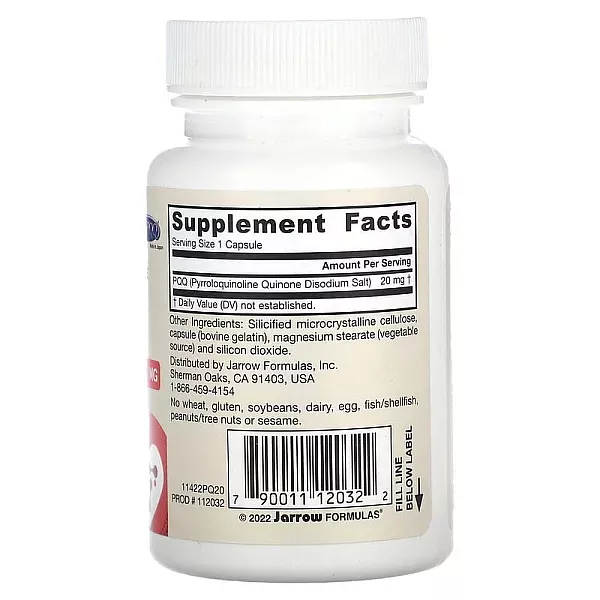 Jarrow Formulas PQQ (Pyrroloquinoline Quinone) 20 mg ϳ���������������� (PQQ) ������������