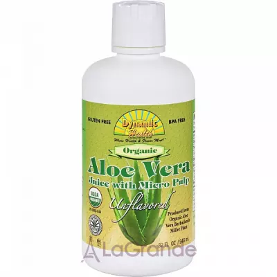 Dynamic Health Organic Aloe Vera Juice with Micro Pulp     