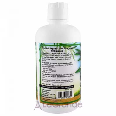 Dynamic Health Organic Aloe Vera Unflavored  100%   ,  