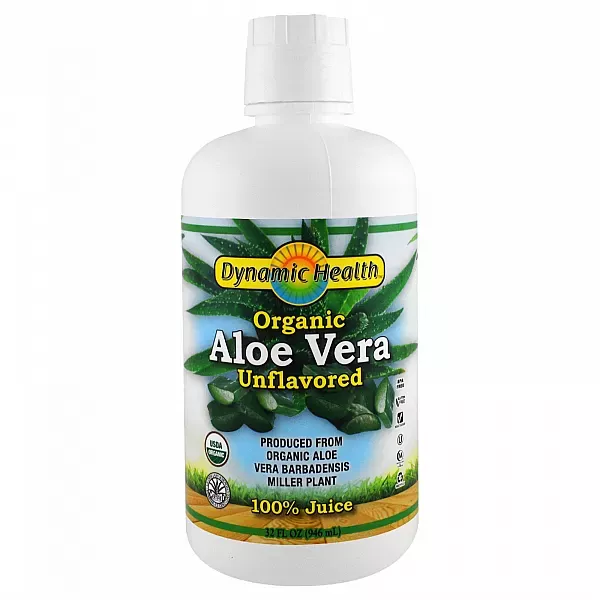 Dynamic Health Organic Aloe Vera Unflavored ������������ 100% ��� ���� ����, ��� ��������������