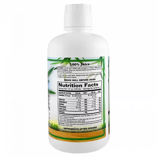 Dynamic Health Organic Aloe Vera Unflavored ������������ 100% ��� ���� ����, ��� ��������������
