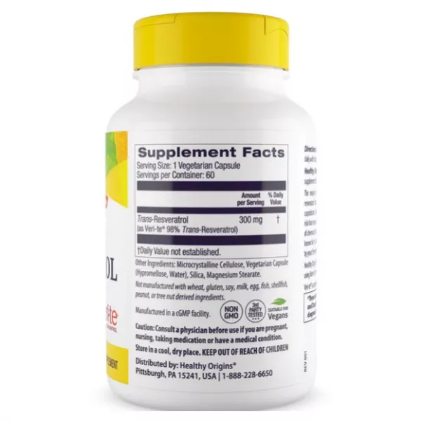 Healthy Origins Resveratrol 300 mg ����������� 300 �� � ��������