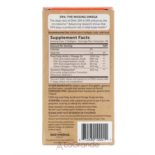 Enzymedica Fish Oil + Meriva Curcumin ����� ��� + ������ ��������