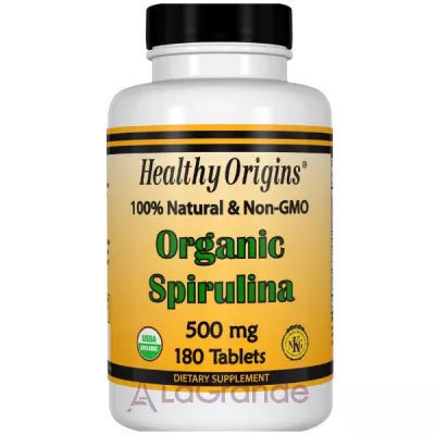 Healthy Origins Spirulina Organic 500 mg   500   