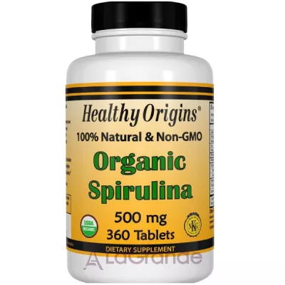 Healthy Origins Spirulina Organic 500 mg   500   