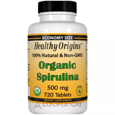 Healthy Origins Spirulina Organic 500 mg   500   