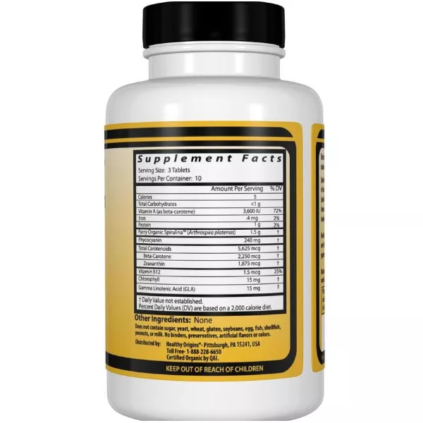 Healthy Origins Spirulina Organic 500 mg ��������� ������� 500 �� � ���������
