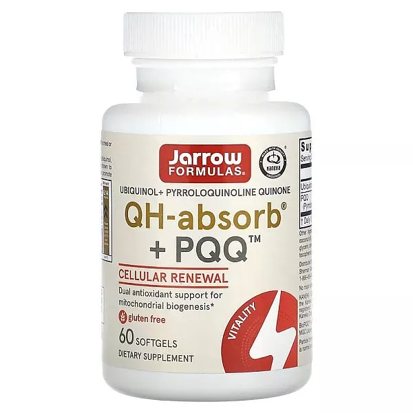 Jarrow Formulas Ubiquinol QH - Absorb + PQQ 10/100mg ϳ���������������� �� ������� ��� ������'� ����� �� ����������� �������