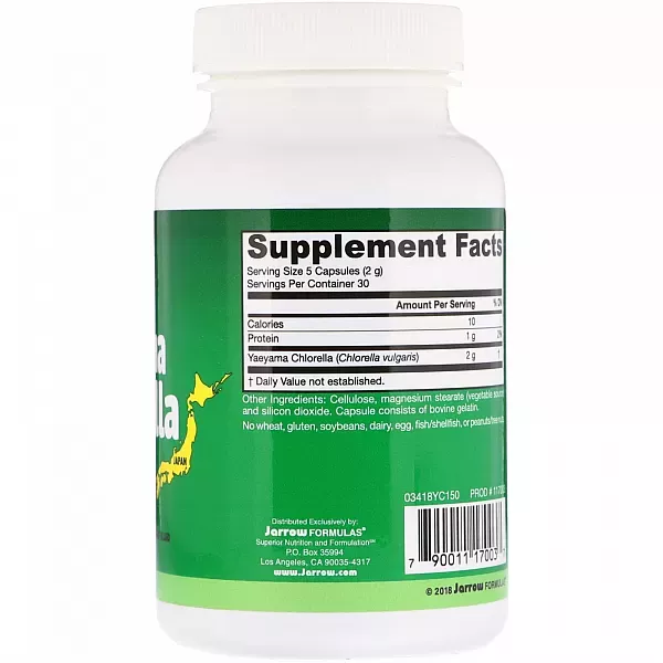Jarrow Formulas, Yaeyama Chlorella, 150 Capsules �������� (Yaeyama Chlorella) 400 �� 150 ������