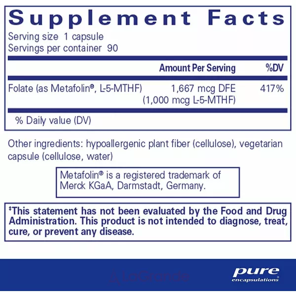 Pure Encapsulations Folate 1000 ����� 1000 ���