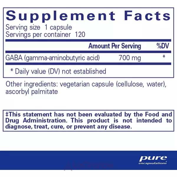 Pure Encapsulations GABA ���� (�����-������������� �������) 700 ��
