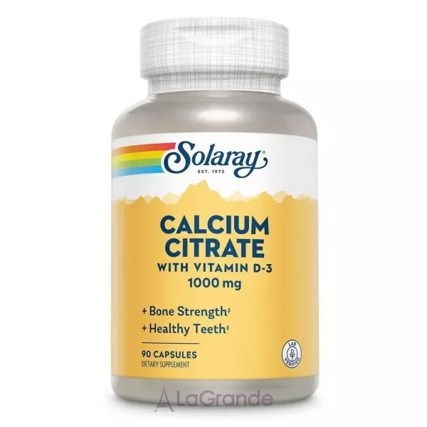 Solaray Calcium Citrate with D3 1000mg ����������� ������� 