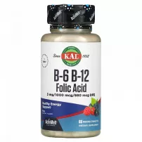 KAL B-6 B-12 Folic Acid Berry 3/1000/680mcg ³����� B-6 B-12 ��볺�� ������� � ������ ���