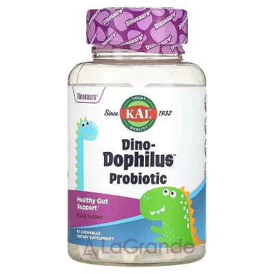 KAL, Dino-Dophilus, Black Cherry, 60 Chewables    (Dino-Dophilus) 2   60      