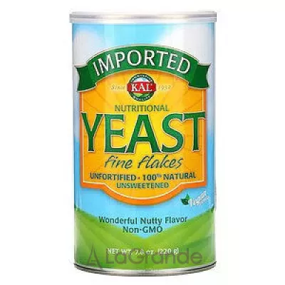 KAL, Imported Nutritional Yeast, Fine Flakes, 7.8 oz (220 g)      (Nutritional Yeast Fine Flakes) 220 