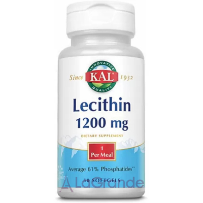 KAL, Lecithin, Softgels 1200mg 50 ct  (Lecithin) 1200  50 