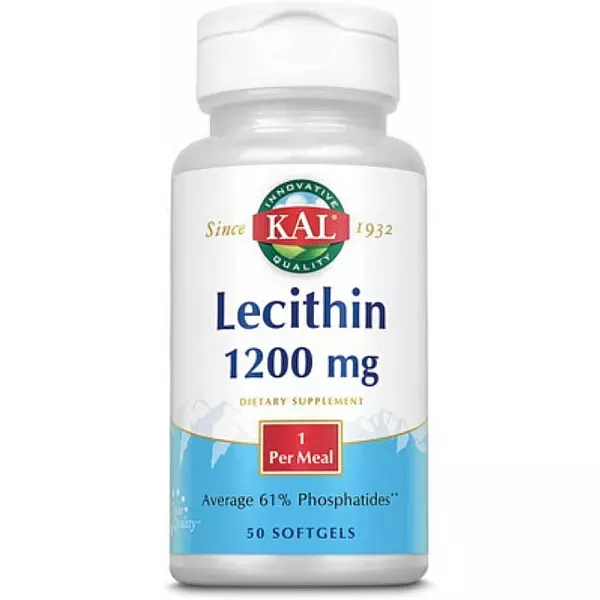 KAL Lecithin Softgels 1200mg ������� ��� ���������� ���'��, �����, �������� ������� �������