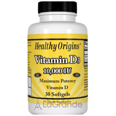 Healthy Origins Vitamin D3 10,000 IU ³ 3 10,000   