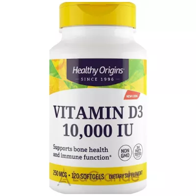 Healthy Origins Vitamin D3 10,000 IU  3  10,000   