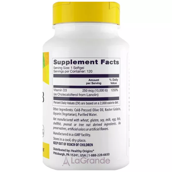 Healthy Origins Vitamin D3 10,000 IU ³���� �3 10,000 �� � ��������