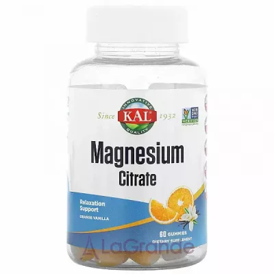 KAL, Magnesium Citrate, Orange Vanilla, 60 Gummies   (Magnesium Citrate) 83  60      