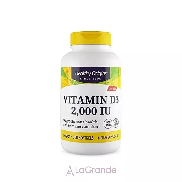 Healthy Origins Vitamin D3 2.000 IU ������� �3 2,000 �� � ��������