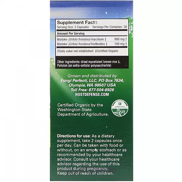 Fungi Perfecti Host Defense Mushrooms Maitake �������