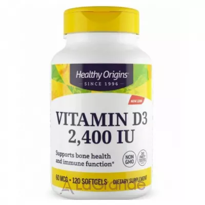 Healthy Origins Vitamin D3 2,400 IU  3 2,400   