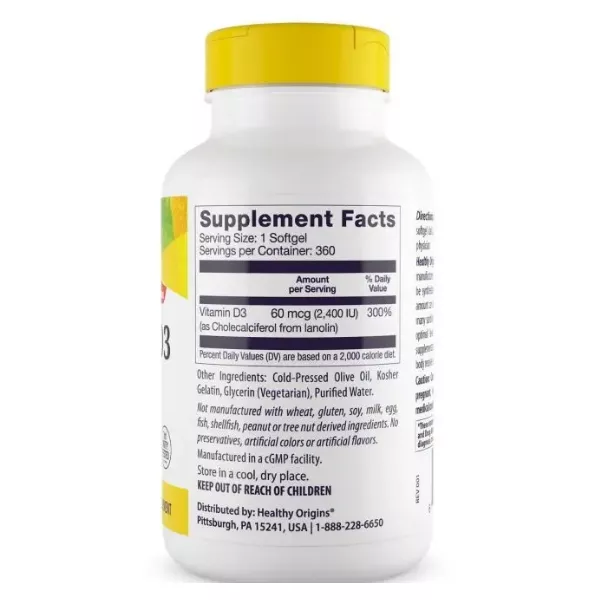 Healthy Origins Vitamin D3 2,400 IU ³���� �3 2,400 �� � ��������