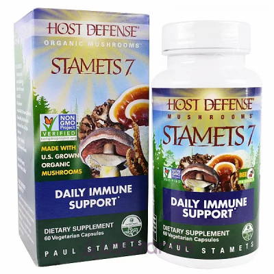 Fungi Perfecti Host Defense Mushrooms Stamets 7 Daily Immune Support   