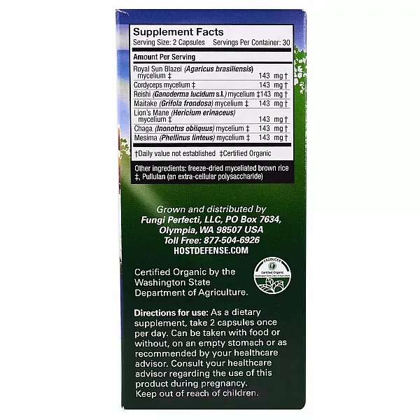 Fungi Perfecti Host Defense Mushrooms Stamets 7 Daily Immune Support ������� �������� ���������